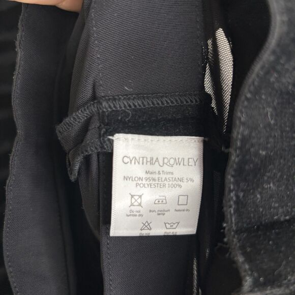 Cynthia Rowley Black Velvet Midi Dress - Picture 3 of 7